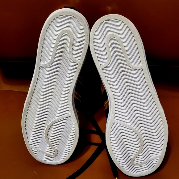 Adidas Superstar Black Metallic Gold Metal Toe Sneakers - Picture 7 of 9